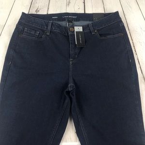 Lane Bryant Super Stretch Skinny Blue Jeans Size 16R Mid Rise Dark Wash